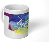 Mok - Een llustratie van Tulsa kleurrijke achtergrond - 350 ML - Beker