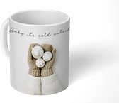 Mok - Koffiemok - Winter - Quote - Handschoenen - Mokken - 350 ML - Beker - Koffiemokken - Theemok