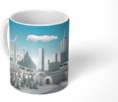 Mok - Low poly landschap - 350 ML - Beker