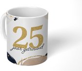 Mug - Mariage - Fête - 25 ans de mariage - 350 ML - Tasse - Cadeau Sinterklaas - Cadeaux de Noël - Cadeaux de chaussures - Cadeaux à distribuer