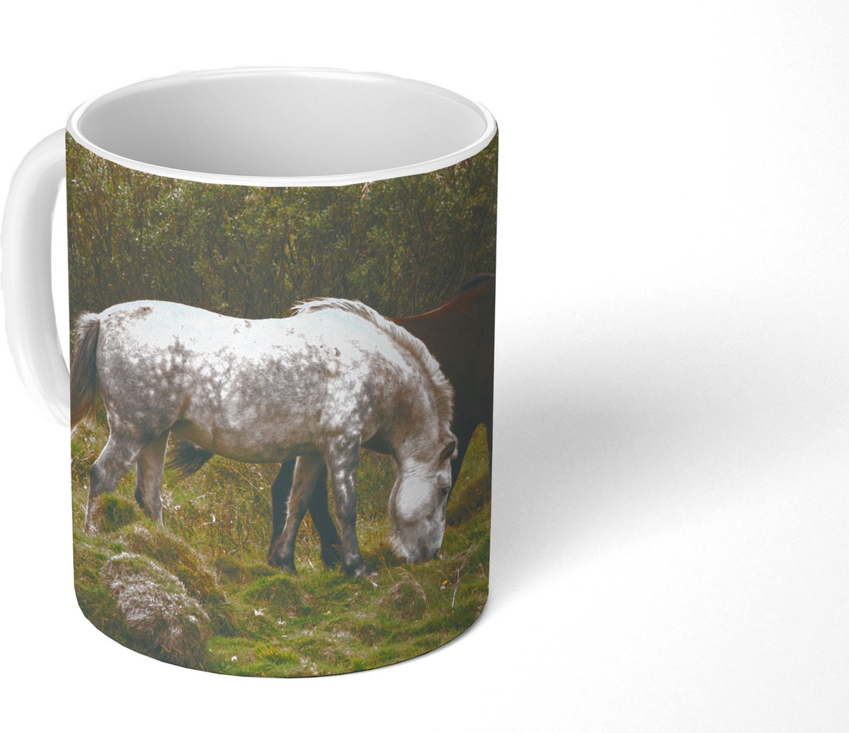 Mok - Koffiemok - Paarden - Gras - IJslander - Mokken - 350 ML - Beker - Koffiemokken - Theemok