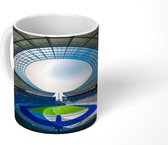 Mok - Koffiemok - Stadion - Gras - Stoel - Mokken - 350 ML - Beker - Koffiemokken - Theemok