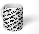 Mok - Koffiemok - Moederdag - Oma - Super Oma - Vintage - Quotes - zwart wit - Mokken - 350 ML - Beker - Koffiemokken - Theemok - Mok met tekst