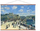 Poster In Posterhanger - Pont Neuf, Paris - 50x70 cm - Renoir - Kader Hout - Ophangsysteem - Frankrijk - Kunst - Parijs