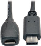 Tripp Lite U040-06N-MIC-F USB-kabel 0,15 m USB 2.0 USB C Micro-USB B Zwart