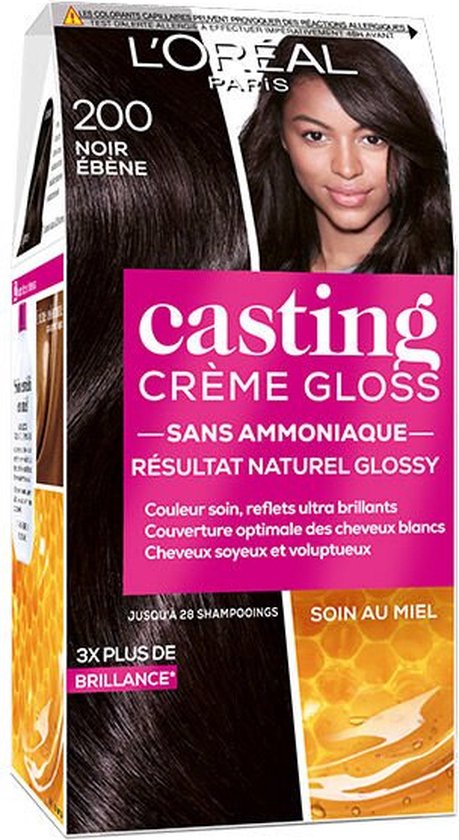 Coloration L'Oréal Casting Crème Gloss - Noir Ébène 200 - Neuf, Jamais Utilisé - Idéal Pour Des Reflets Profonds