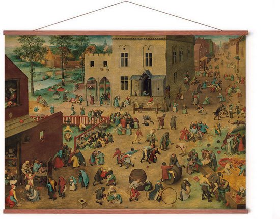Poster Kinderspelen - Pieter Brueghel - 50x70 - Renaissance - Kunst