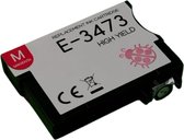 Inktplace Huismerk T3473 Inkt cartridge Magenta / Rood geschikt voor Epson