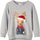 NAME IT MINI NMMRACHRISTMAS SWEAT BOX BRU Jongens Trui  - Maat 92