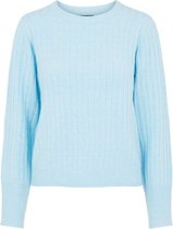 Pieces PCNOVA LS O-NECK KNIT KAC BFD Dames Chambray Blue Trui 
- maat XL