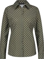 Dayz Lieke travel blouse met polkadots - army, maat S (36)