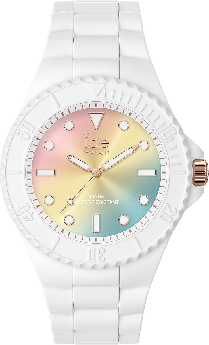 Ice Watch ICE generation - Sunset rainbow 019153 Horloge - Siliconen - Wit - Ã˜ 40 mm