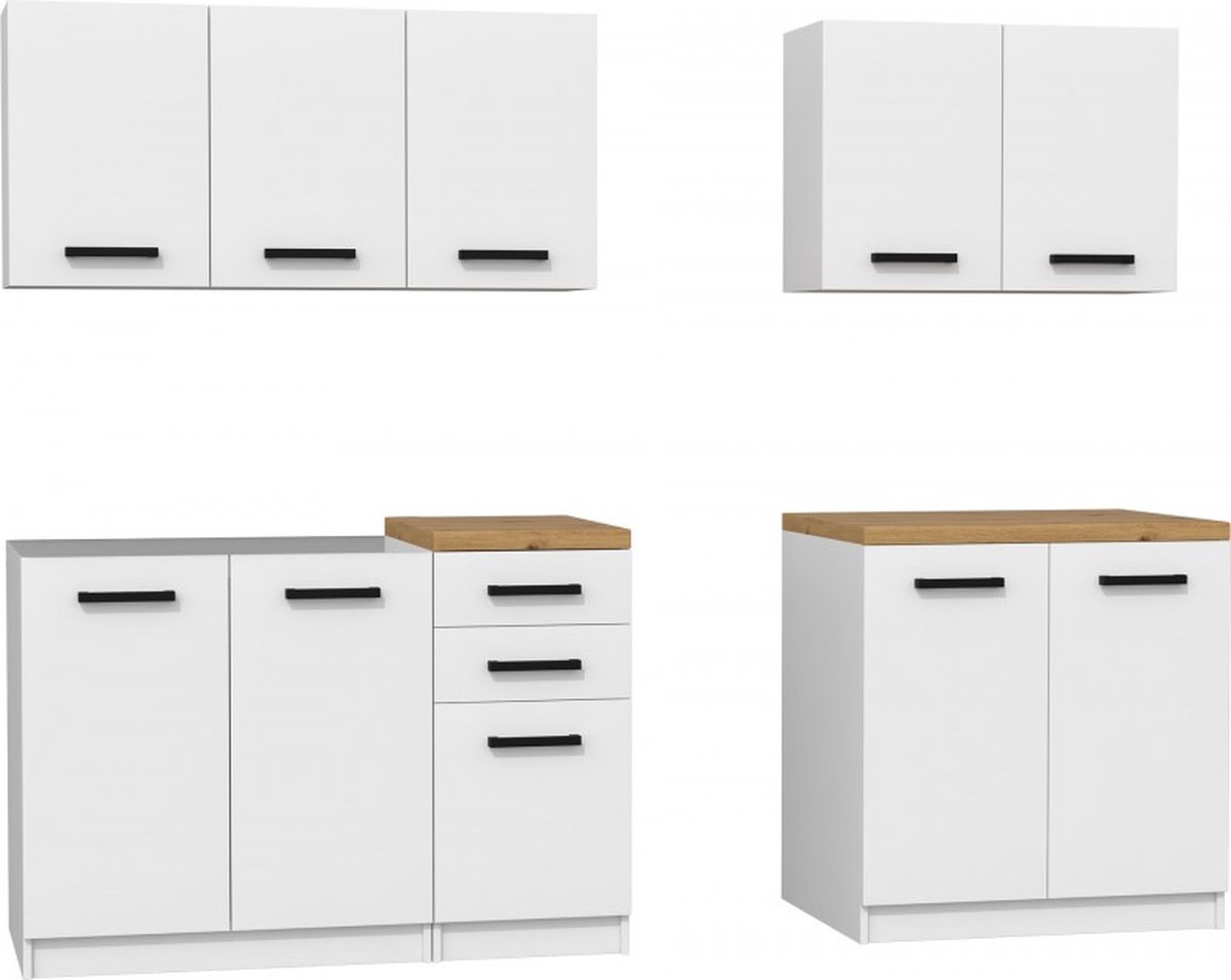 Meuble de cuisine-Armoire de cuisine Wit-Armoire de cuisine 30 cm | bol.com