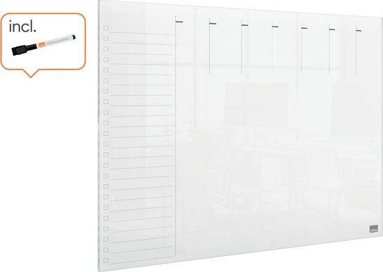 Nobo Mini tableau blanc effaçable à Droog portable A3 Agenda