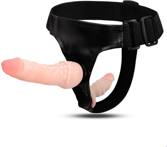 Intenz® Dubbelzijdig Voorbind dildo - Strap on - Siliconen - Sex toys voor koppels - 16.5 cm