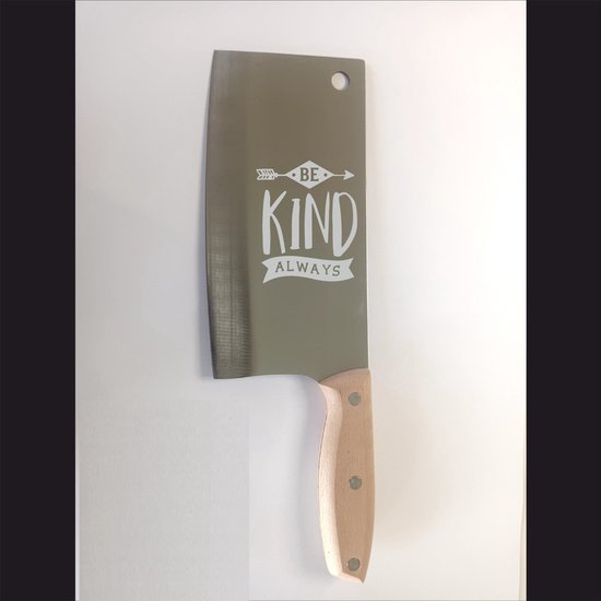 Couperet Avec Gravure - Acier Inoxydable - Be Kind Always