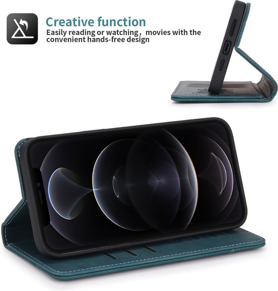 Apple de iPhone Apple iPhone 12 | iPhone 12 Pro | Bookcase en cuir de haute qualité | Porte-monnaie | Bleu