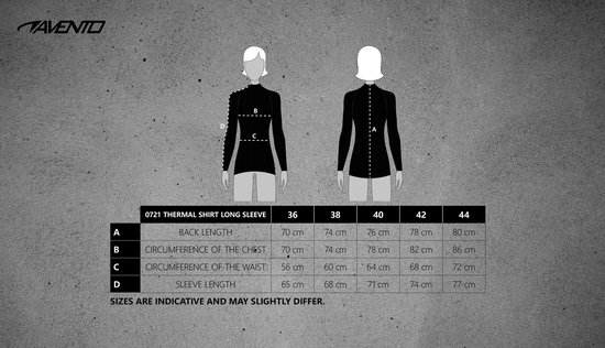 Avento Thermoshirt Lange Mouw - Vrouwen - Zwart - Maat 36