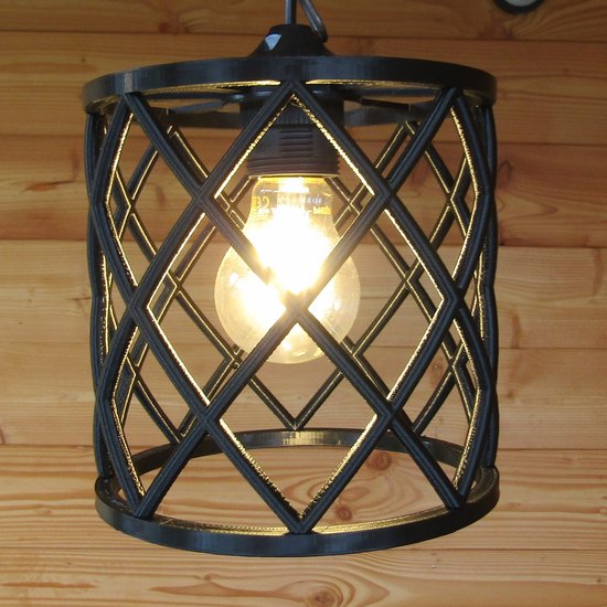 The Swirl Hanglamp - Lampenkap - Ø cm - Zwart - E27 - Industrieel - Modern |