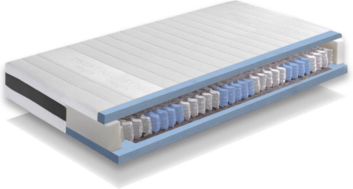 Anno 1588 Matras Supreme 1000 - HR50 Koudschuim - 1000 Pocketveren - 25cm dik - 80x200 Wit