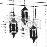 Hobbysjabloon - Template 30,5x30,5cm 30x30cm exotic lamps