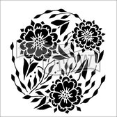 Hobbysjabloon - Template 30,5x30,5cm 30x30cm flower dance