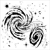 Hobbysjabloon - Template 30,5x30,5cm 30x30cm galaxy