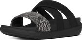 FitFlop™ Loosh™ Crossover Slide Leather Black Pebbledash - Maat 38