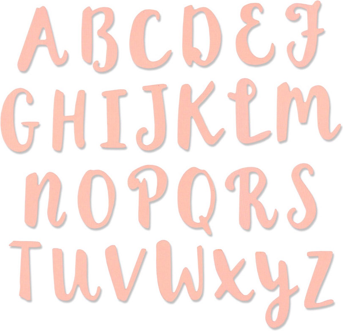 Sizzix Thinlits Die set Brush Capital Alpha ontworpen door Debi Potter, 26 stuks