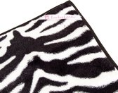 Tapijt zacht - LockerLookz fur rug black white zebra