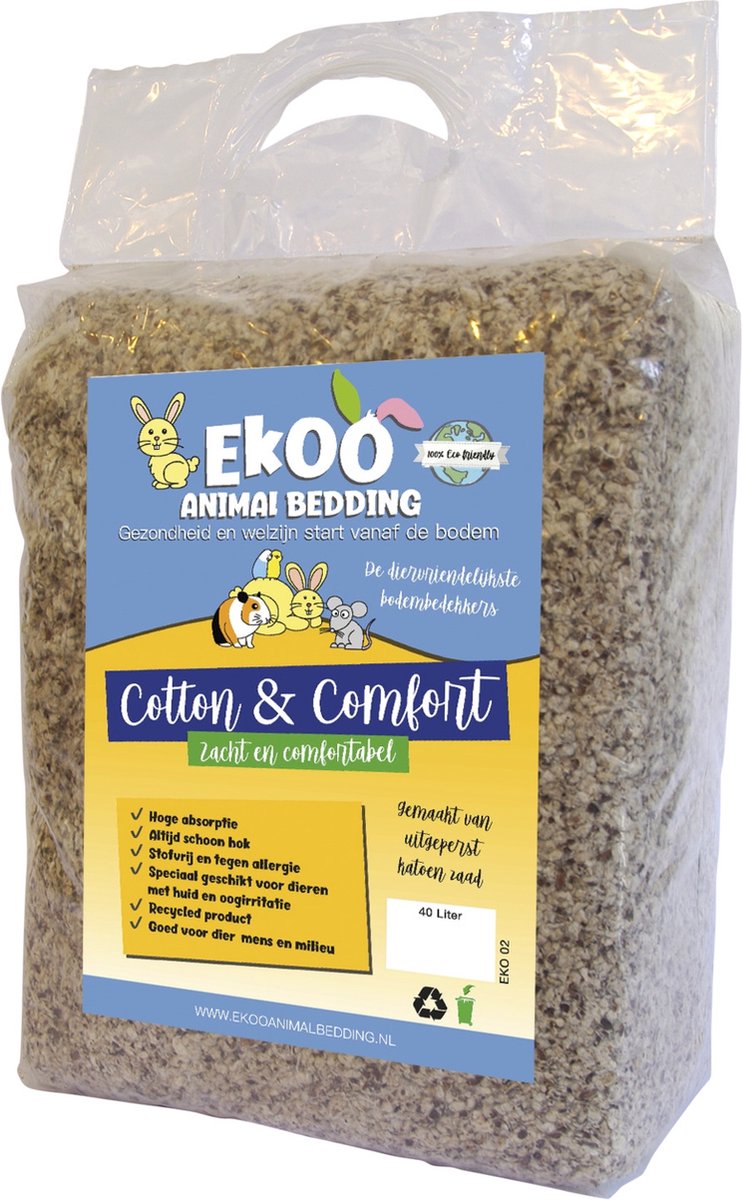 Ekoo Animal Bedding Cotton & Comfort - 40 L - ekoo