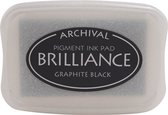 Inktkussen zwart - Brilliance ink pad graphite Zwart