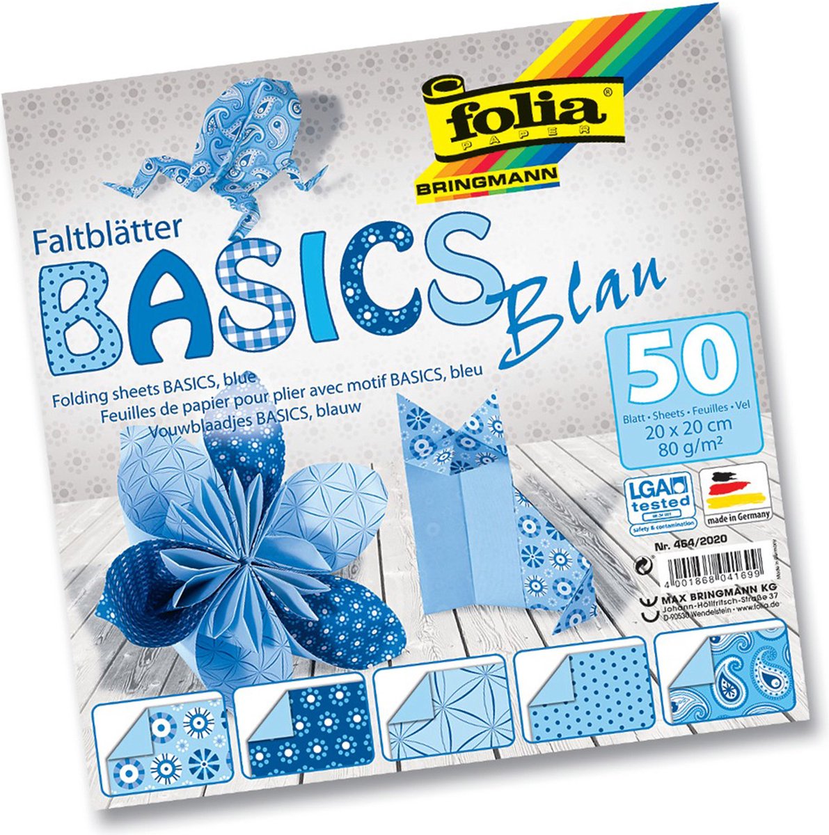 Origami Vellen 20x20cm - 50 Stuks Assorti Designs - 80 g/m²
