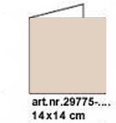 Vaessen Creative Dubbele kaarten 14x14cm. 25 st. creme