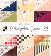 American Crafts Hobbypapier - Scrapbooking - DCWV 15,2x15,2cm x24 paper pad pumpkin spice