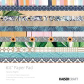 Scrapbook papier - Kaisercraft paper pad 16,5x16,5cm Havana nights