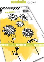 Studio Carabelle • tampon adhésif A6 crayonné FloralsCarabelle Studio • tampon adhésif A6 crayonné Florals