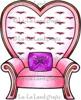 La-La Land crafts rubber stamp heart chair