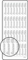 Vaessen Creative Sticker - 10x23cm - 10st - zilver Bonne Fête