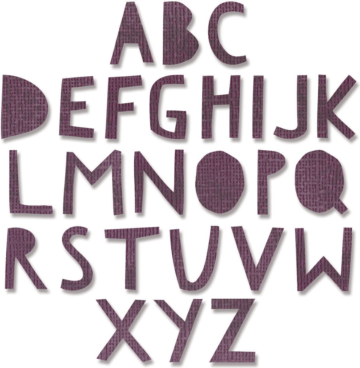 Sizzix Thinlits Snijmal set - Alphanumeric cutout upper - 76 stuks