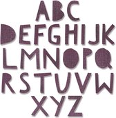 Sizzix Thinlits Snijmal set - Alphanumeric cutout upper - 76 stuks