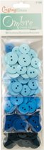 Knopen - Blauw - Buttons ombre x90 assortment blue