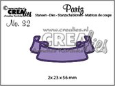 Crealies Partz snijmal - no.32 Banner B