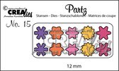 Crealies Partz snijmal - no.15 Bloemetjes 12mm