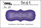 Crealies Set van 3 snijmallen - no.28 Labels 2