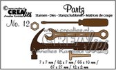 Crealies Partz snijmal - no.12 Klusgereedschap