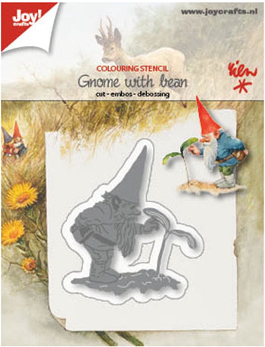 Joy!Crafts Stencil - Snij- kleurstencil Kabouter met jonge boon