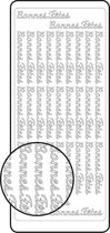 Vaessen Creative Sticker - 10x23cm - 10st - zilver Bonnes Fêtes