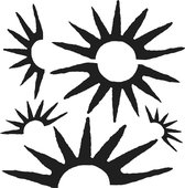 Hobbysjabloon - Template 6x6" 15x15cm sunray