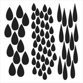 Hobbysjabloon - Template 12x12" 30x30cm rain